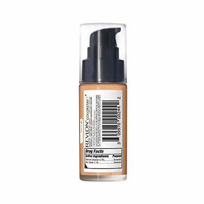 Picture of Revlon ColorStay Makeup for Normal/Dry Skin SPF 20, Longwear Liquid Foundation, with Medium-Full Coverage, Natural Finish, Oil Free, 395 Deep Honey, 1.0 oz