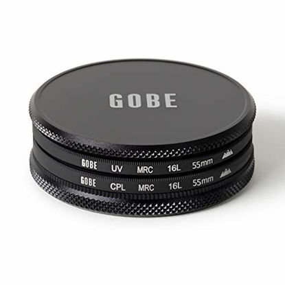 Picture of Gobe 55mm UV + Circular Polarizing (CPL) Lens Filter Kit (3Peak)
