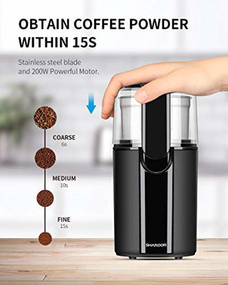 Picture of SHARDOR Coffee Grinder Electric, Electric Coffee Grinders, Electric Grinder with Removable Stainless Steel Bowl, Black