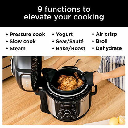 Picture of Ninja FD401 Foodi 8-Quart 9-in-1 Deluxe XL Pressure Cooker, Broil, Dehydrate, Slow Cook, Air Fryer, and More, with a Stainless Finish