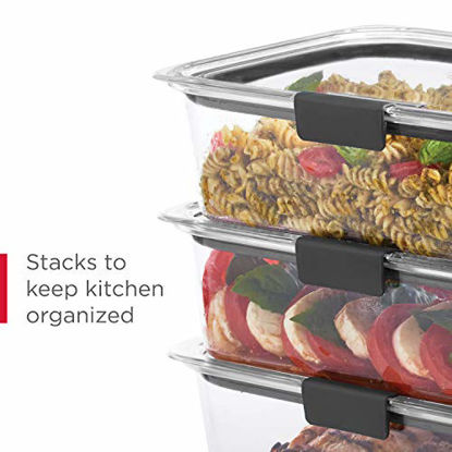 Picture of Rubbermaid Brilliance Storage 24-Piece Plastic Lids | BPA Free, Leak Proof Food Container, Clear