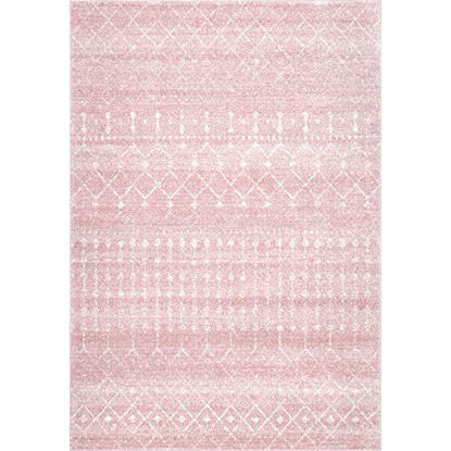 Picture of nuLOOM Moroccan Blythe Area Rug, 6' Square, Pink