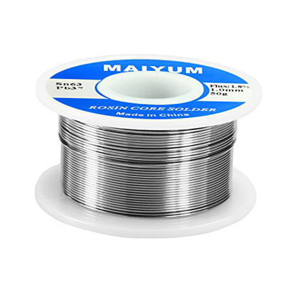 Picture of MAIYUM 63-37 Tin Lead Rosin Core Solder Wire for Electrical Soldering (1.0mm 50g)