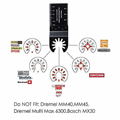 Picture of Vtopmart 20 Metal Wood Oscillating Multitool Quick Release Saw Blades Compatible with Fein Multimaster Porter Cable Black & Decker Bosch Craftsman Ridgid Ryobi Makita Milwaukee Rockwell.