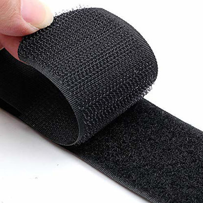 Picture of Reusable Cinch Straps 1.5" x 20" - 6 Pack, Multipurpose Strong Gripping, Quality Hook and Loop Securing Straps (Black)