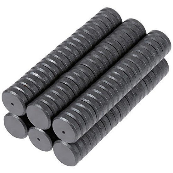 Picture of Anpro 120 Pcs Strong Ceramic Industrial Magnets Hobby Craft Magnets-11/16 Inch (18mm) Round Magnet Disc for Refrigerator Button DIY Cup Tiny Magnet Craft Hobbies, Science Projects & School Crafts