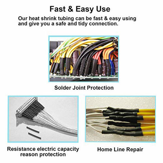 1 Inch (Diameter) 3:1 Dual Wall Adhesive Heat Shrink Tubing, Large Glue Lined Marine Cable Sleeve Tube, Premium Wire Wrap Protector For