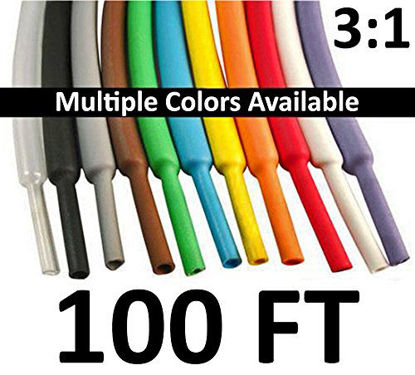 Picture of Electriduct 3/16" Heat Shrink Tubing 3:1 Ratio Shrinkable Tube Cable Sleeve - 100 Feet (Black)