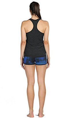 Picture of icyzone Workout Tank Tops for Women - Racerback Athletic Yoga Tops, Running Exercise Gym Shirts(Pack of 3)(S, Black/Granite/Green)
