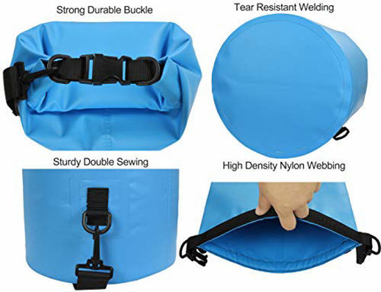 10L Blue Waterproof Dry Bag for Beach Fishing Kayaking Camping 