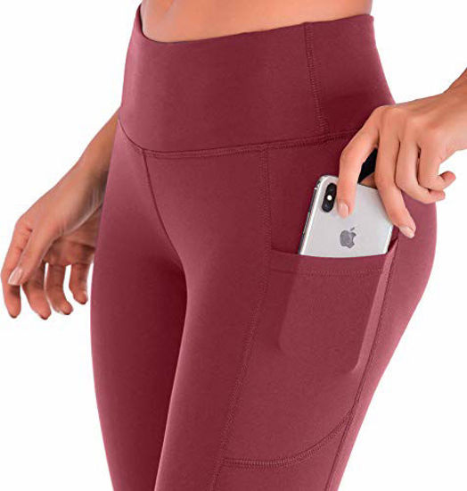 4 Way Stretch Capri Leggings with Pockets IUGA High Waist Yoga Pants with Pockets Tummy Control Yoga Capris for Women