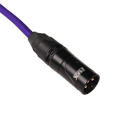 Picture of LyxPro Balanced XLR Cable 15 ft Premium Series Professional Microphone Cable, Powered Speakers and Other Pro Devices Cable, Purple
