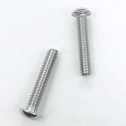 Picture of 1/4-20 x 1-1/4" Button Head Socket Cap Bolts Screws, 304 Stainless Steel 18-8, Allen Hex Drive, Bright Finish, Fully Machine Thread, 25 pcs by Eastlo Fastener