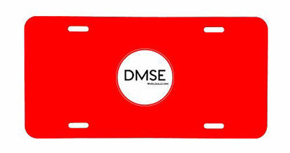 Picture of DMSE Wholesale Red Blank Metal Aluminium Automotive License Plate Plates Tag for Custom Design Work - 0.025 Thickness/0.5mm - US/Canada Size 12x6 (Red)