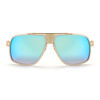 Picture of AEVOGUE Sunglasses For Men Goggle Alloy Frame Brand Designer AE0336 (Gold&Blue, 62)