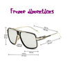 Picture of Gobiger Aviator Sunglasses for Men 100% UV Protection Goggle Alloy Frame (Gold Frame, Silver)