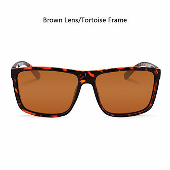GetUSCart- Polarized Sunglasses for Men Driving Mens Sunglasses Rectangular  Vintage Sun Glasses For Men/Women Tortoise