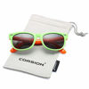 Picture of Kids Polarized Sunglasses TPEE Rubber Flexible Shades for Girls Boys Age 3-10 (Applegreen Frame/Grey Lens)