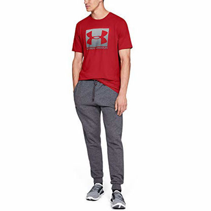 Picture of Under Armour Men's Boxed Sportstyle Short-Sleeve T-Shirt , Red (600)/Steel , Small