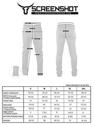 Picture of SCREENSHOTBRAND-P11853 Mens Hip Hop Premium Slim Fit Track Pants - Athletic Jogger Rose Embroidery Bottom with Taping-BK/WH-Small