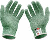 Picture of NoCry Cut Resistant Gloves - Ambidextrous, Food Grade, High Performance Level 5 Protection. Size Extra Large, Green, Complimentary Ebook Included