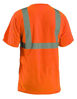 Picture of OccuNomix LUX-SSETP2B-O4X Classic Standard Short Sleeve Wicking Birdseye T-Shirt, Class 2, 100% ANSI Wicking Polyester Birdseye, 4X-Large, Orange (High Visibility)