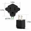 Picture of ETL Listed 3-2 Prong Converter Polarized Grounding Adapter JACKYLED 3-Prong to 2-Prong Adapter Fireproof Material 200 Resistant Wall Outlets for Household Appliances Industrial, Black, 8 Pack