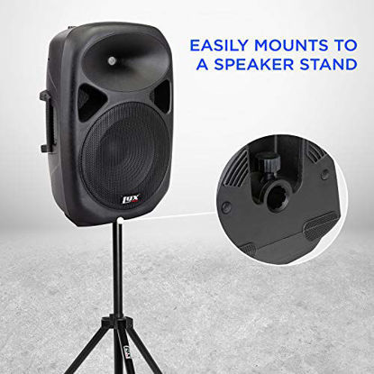 Picture of LyxPro 12" PA System Powerful Compact PA Portable Active Speaker System with Equalizer, Bluetooth, SD Card Slot, USB, MP3, XLR, 1/4", 3.5mm Input Connections - SPA-12