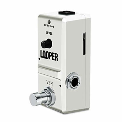 Picture of VSN Looper Guitar Pedal Loop Effect with Memory Card Port Unlimited Loops Recording 10 Minutes True Bypass