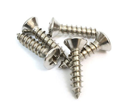 Picture of #8 x 5/8" Stainless Steel (100pc) Oval Head Wood Screws 18-8 (304) Stainless Choose Size & Type by Bolt Dropper