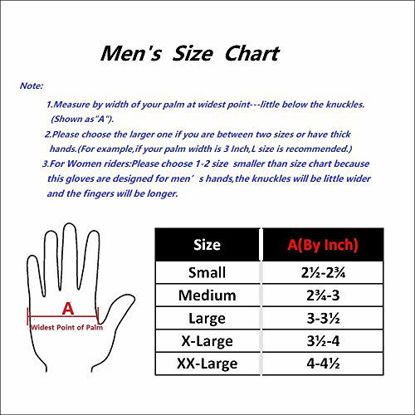 Picture of Updated Full Finger Anti-Slip Motorcycle Gloves Hard Knuckle Perforated Motorcycle Riding Gloves (Updated,Perforated, S)