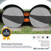 Picture of Explore Land Durable Tire Cover Set of 4 - Heavy Duty Tire Wheel Protector for RV, Jeep, Motorhome, SUV, Travel Trailer Fits Tires Diameters 29-31.75 inches (Black & Gray)