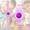 Picture of Venhoo Kids Watches for Girls 3D Cartoon Waterproof 7 Color LED Digital Child Wrist Watch Unicorn Gifts for 3 4 5 6 7 8 Year Girl Little Child-Purple