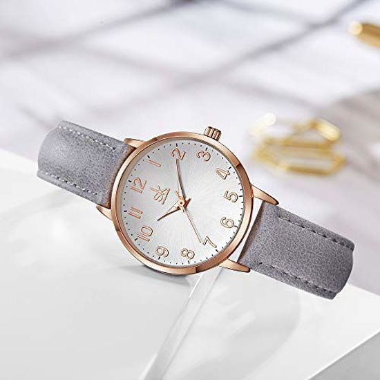 Picture of SHENGKE Women Watches Leather Band Luxury Quartz Watches Girls Ladies Wristwatch Relogio Feminino (9005-GY)