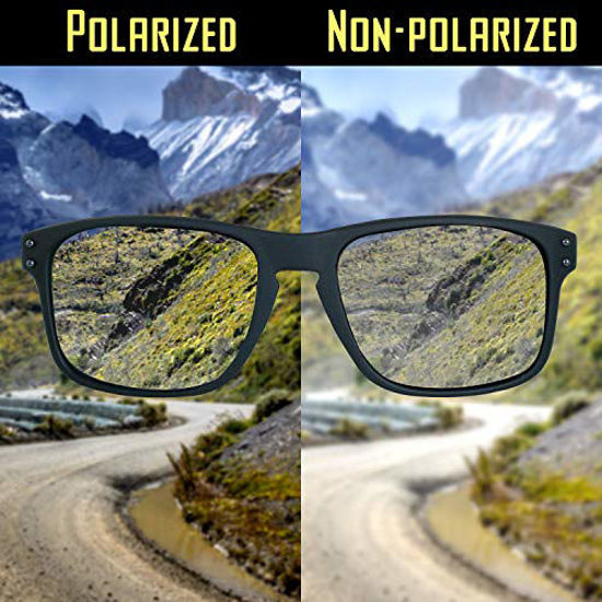 GetUSCart- Polarized Sunglasses For Men, Fashion Retro Mens Sunglasses  Polarized UV Protection, Mirrored Lenses - PC Frame & Rubber Finish  -Fishing Biking Sport Sun Glasses