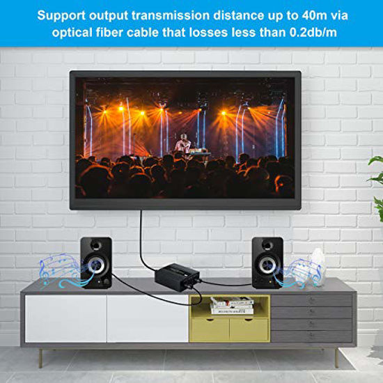 Picture of 3 Port Digital Optical Splitter,SPDIF TOSLINK Digital Optical Audio Splitter 1x3(1 in 3 Out),Audio Format Support LPCM2.0 Doldy Digital & DTS 5.1