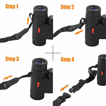 Picture of TROSCAS Super Comfort Neoprene Optic Straps | Loop Connectors | Field Repair Buckle | Lightweight | Adjustable Length Neck Straps for Binoculars Cameras (Type 1)