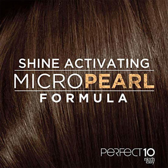 Picture of Clairol Nice 'n Easy Perfect 10 Permanent Hair Dye Kit, Lightest Cool Brown, Pack of 1