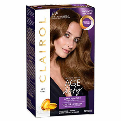 Picture of Clairol Age Defy Permanent Hair Color, 6W Light Chocolate Brown, 1 Count