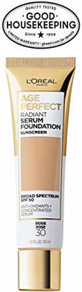 Picture of L'Oreal Paris Age Perfect Radiant Serum Foundation with SPF 50, Beige Rose, 1 Ounce