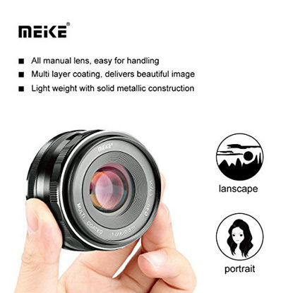 Picture of Meike 35mm f1.7 Large Aperture Manual Focus APSC Lens for Fujifilm X Mount Mirrorless Camera X-T3 X-H1 X-Pro2 X-E3 X-T1 X-T2 X-T4 X-T10 X-T20 X-T200 X-A2 X-E2 X-E1 X30 X70 X-M1 X-A1 X-S10 XPro1,etc