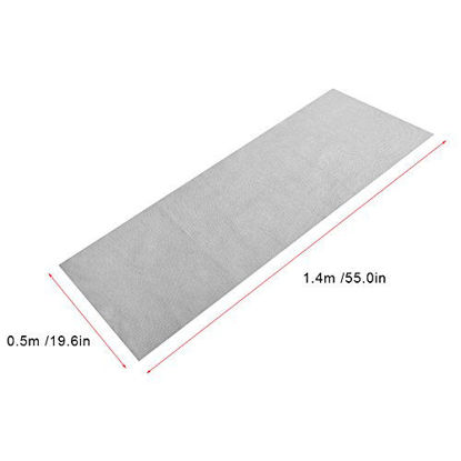 Picture of Fabric Dustproof Protective Cloth Cover Stereo Audio Speaker Mesh Grill Cloth 1.4m x 0.5m (Gray)