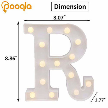Picture of LED Marquee Letter Lights Alphabet Light Up Sign R (8.66inch) for Wedding Party Home Decoration R