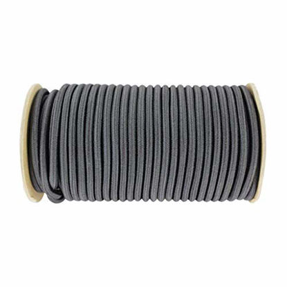 Picture of SGT KNOTS Marine Grade Shock Cord - 100% Stretch, Dacron Polyester Bungee for DIY Projects, Tie Downs, Commercial Uses (1/8" x 25ft, Neongreen)