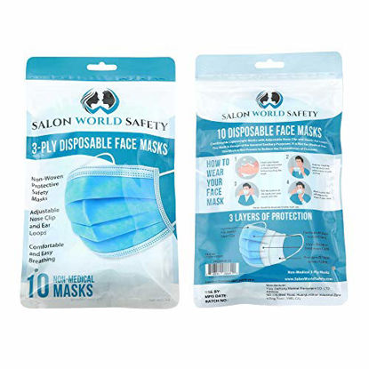 Picture of TCP Global Salon World Safety - 10 Pack Face Masks Breathable Disposable PPE