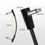 Picture of Donner Flat Patch Cables for Guitar Effect Pedal 6 Inch Save Space Clear Sound 1/4" TS Right Angle 6 Packs