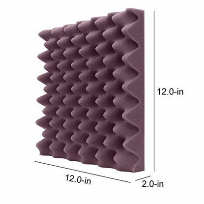 Black Sound Proof Foam Panels Sound Foam Panels for Recording Studio Self-adhesive sound proofing padding for wall Room and Office UPWADE 12 Pack 2x12x12 Acoustic Foam Panels with High Density 