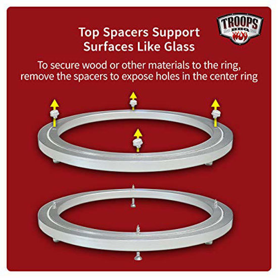 GetUSCart TROOPS BBQ Lazy Susan Turntable Ring HeavyDuty Aluminum