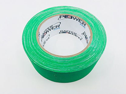 Picture of Real Professional Grade Gaffer Tape by Gaffer Power, Made in The USA, Heavy Duty Gaffers Tape, Non-Reflective, Multipurpose. (2 Inches x 30 Yards, Chrome Green)