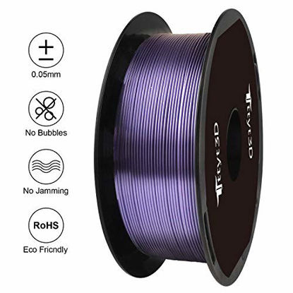 Picture of TTYT3D Silk Shiny Metal Gold Silver Red Copper Bronze PLA 3D Printer Filament Bundle, 1.75mm 3D Printing Material 1Kg Each Spool Total 4Kg in One Box 4 in 1 Bundle